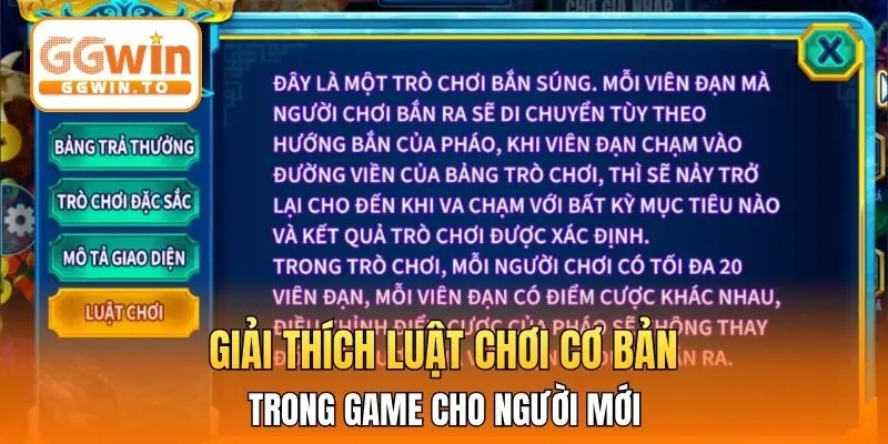 Giải thích luật chơi cơ bản trong game cho người mới