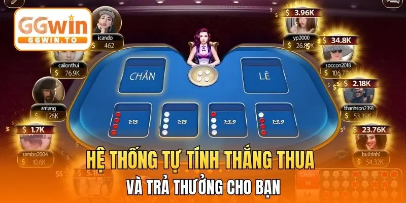 Hệ thống tự tính thắng thua và trả thưởng cho bạn
