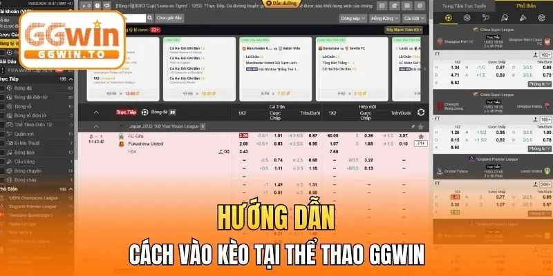 Hướng dẫn cách vào kèo tại thể thao GGWIN