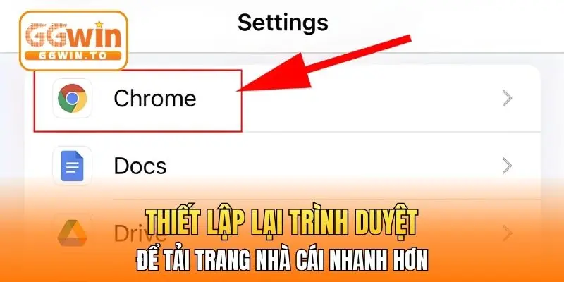 Thiết lập lại trình duyệt để tải trang nhà cái nhanh hơn